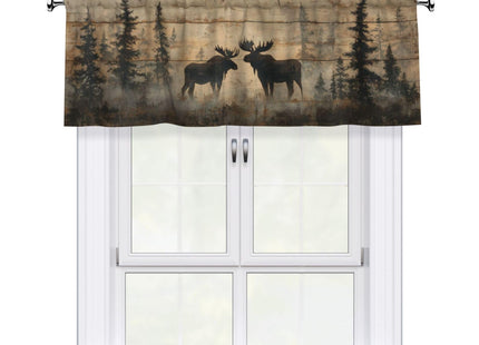 Ecixzyo Deer Valance Curtain Window Valance Treatment Decor Small Window Curtains for Bedroom Kitchen Bathroom Living Room 1 Panel 54x18in