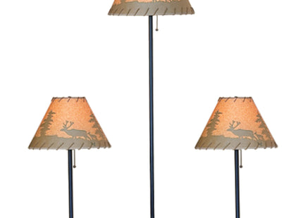 Catalina Lighting Rustic Cabin Lodge 3-Piece Table & Floor Lamp Set, LED Bulb NOT Included, 58", Forest Print, Set of 3