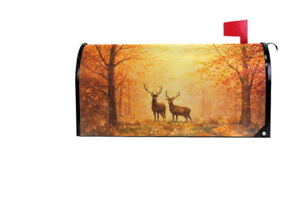 ALAZA Autumn Fall Forest Deer Magnetic Mailbox Cover MailWraps Garden Yard Home Decor for Outside Standard Size-18"x 20.8"