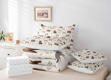 Erosebridal Woodland Animals 7 Piece Comforter Set Full Size