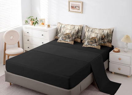 Erosebridal Jungle Leopard Full Comforter Set with Sheets 7 Piece Natural Forest Wildlife Bed in A Bag Farmhouse Woodland Animal Bedding Sets for Women Adults Rustic Cabin Pine Tree Bed Set