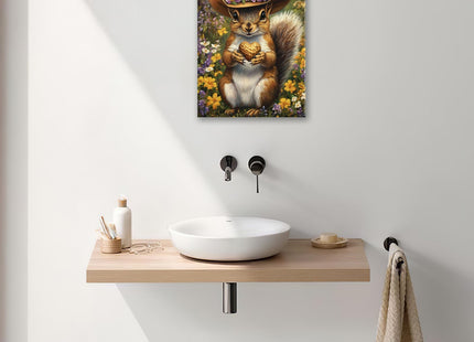 Squirrel Wall Art Western Squirrel Pictures Wall Decor Painting 16"X12"