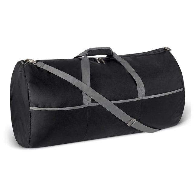 Amazon Essentials Extra Large Foldable Nylon Duffel Bag for Travel/Storage with Zippered Pockets, 32.4", 150L, 50-LBS Capacity, Black (Previously Amazon Basics)