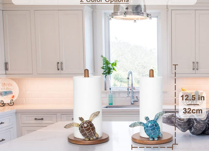 Turtle Paper Towel Holder Coastal Kitchen Decor Beach Sea Turtle Decorative