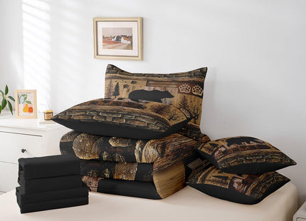 Feelyou Bear Cabin Paw Bed in a Bag Twin Size Boys Kids Bedding