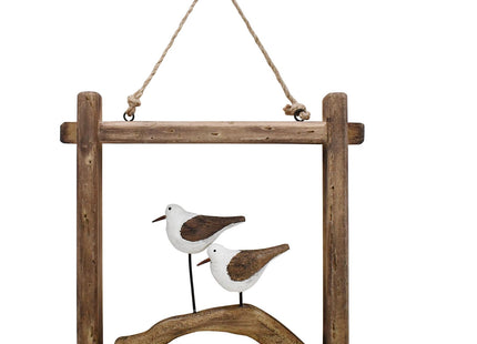 Wood Seabird Beach Wall Hanging Decor Rustic Ocean Seagull Ornaments