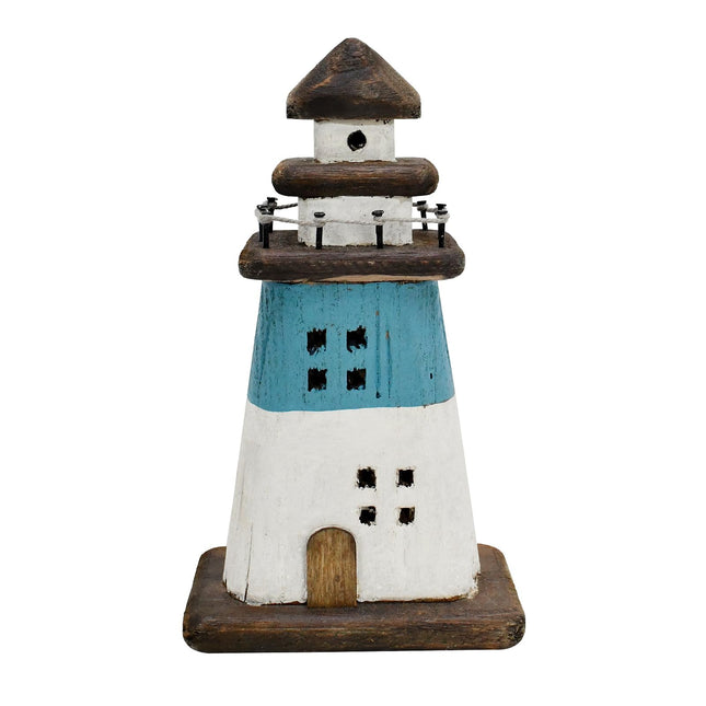 Wooden Lighthouse Decor Nautical Tabletop Centerpiece Decorative Lighthouse