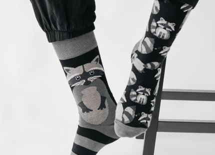TODO Funny Socks for Men,Woomen, Teens - Funny Raccoon Socks - Novelty Socks Raccoon Gift (Raccoon, 43)