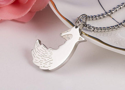 Wolentty Couple Fox Necklace - Stainless Steel Fox Couples Necklaces Jewelry Gift for Valentines Day