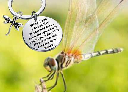 PENQI Dragonfly Memorial Gift - Dragonfly Keychain Reminder of Loved One