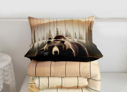 Erosebridal Black Bear Bedding Set Woodland Hunting Animal Comforter Set