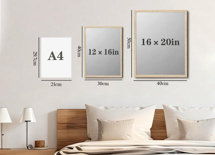 KISSFOX Jesus Fishing with Child OAK Wood Framed Wall Art Modern Christian Canvas Art Prints Inspirational Bible Pictures Wall Decor Sketch Faith Art Paintings Posters For Bedroom Living Room
