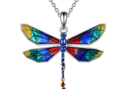 YAFEINI Dragonfly Pendant Necklace 925 Sterling Silver Dragonfly Jewelry Gifts for Women