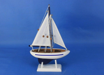 Hampton Nautical Blue Sailboat Christmas Tree Ornament 9" - Decorative Model Boat - Nautical Christmas Tree Decoration