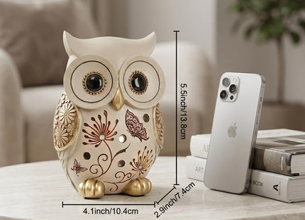 Xintim Owl Figurine for Home Decor, Owl Statue and Cute Owl Whimsical Decor