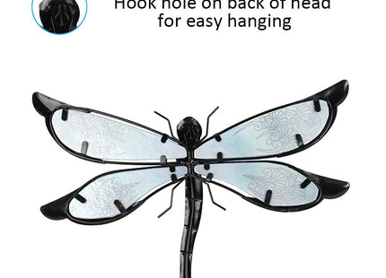 LIFFY Metal Dragonfly Wall Decor - Outdoor Garden Art for Patio, Living Room, Bedroom - Dragonfly Gifts (14inch, Metal & Glass)