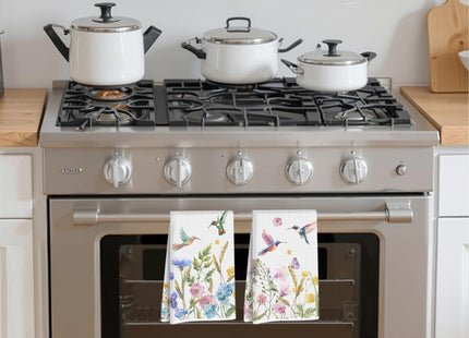 CQM 2Pcs Hummingbird Kitchen Towels Hummingbird Gifts for Women Dish Towels