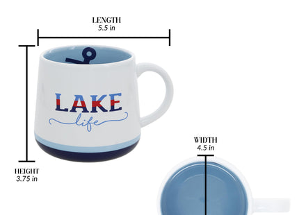 Pavilion Gift Company - Beach Life - Flip Flops - 18 oz Waterfront Ocean Seaside Coastal Tea Cup Coffee Mug Drinkware Outdoorsy