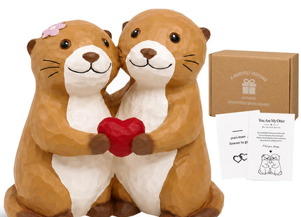 SUTIMAS Otter Valentines Day, for Girlfriend, Couple Figurine