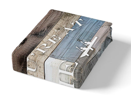 Lake House Bedding Set Rustic Farmhouse Duvet Cover Full Size Blue Grey Retro Wooden Comforter Cover 3pcs for Kids Adults Men Teens Bedroom Decor,Lake Life White Cabin Quilt Cover, (No Comforter)
