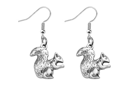 BAUNA Cute Animal Earrings Moose Squirrel Earrings Zebra Koala Jewelry for Women Deer Antler Pendant Giraffe Gifts (Squirrel)