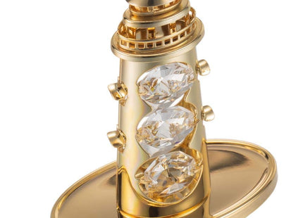 Matashi 24K Gold Plated Lighthouse Ornament Elegant Tabletop Showpiece