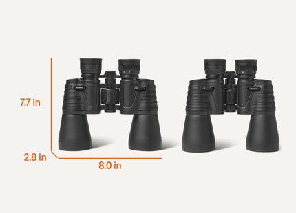 Amazon Basics 7x50 High Power Binoculars for Adults, Wide Field of View, FMC Optics, Tripod Compatible, BAK-4 Prism, Rubber Armor, Black