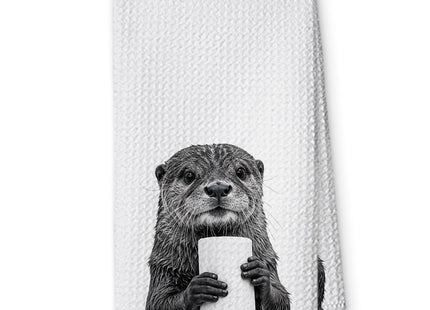 Threegoat Cute Otter Kitchen Towels 1 PCS, Funny Otter Gifts for Women, Otter Decor Hand Towels for Bathroom, Cute Animal, Women, Pet Owners Housewarming-A23