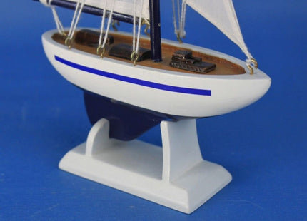 Hampton Nautical Blue Sailboat Christmas Tree Ornament 9" - Decorative Model Boat - Nautical Christmas Tree Decoration