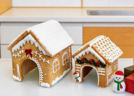 MrCookie Large Gingerbread House Cookie Cutters,8pc Sturdy Stainless Steel.