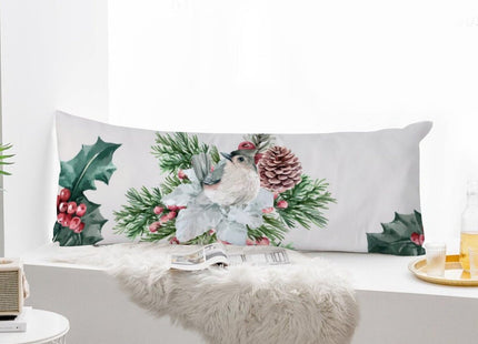 Body Pillow Cover 20x54 Body Pillow Case, Bird Pine Tree Pinecone Chickadees Body Pillowcase with Hidden Zipper Closure, Long Body Pillow Cases for Hair and Skin, 20”x54”