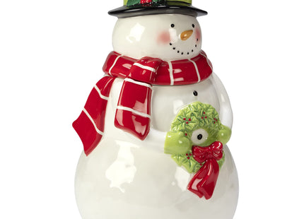 Certified International Holiday Magic Snowman 3-D Cookie Jar, 78 oz.