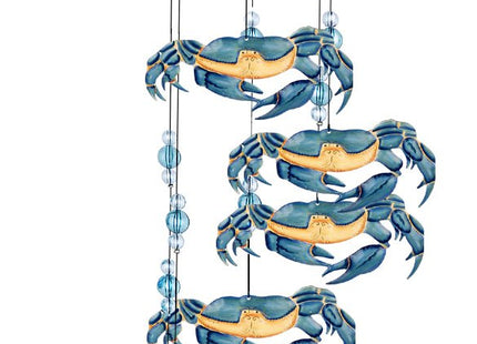 Sunset Vista Designs Kathy Hatch Great Outdoors Land and Sea Collection 18" Garden Wind Chime - Blue Crab