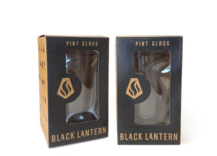 Black Lantern Rustic Moose Pint Glasses Set of 2 Beer Glasses with 16oz. Capacity