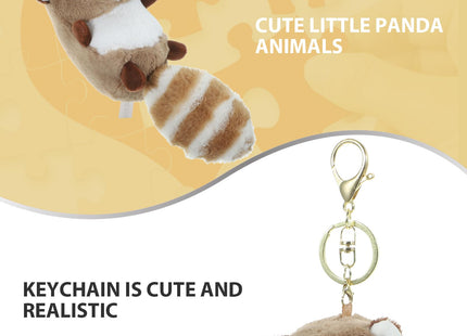 Abaodam Raccoon Keychains Plush Stuffed Animal Keychain Soft Raccoon Toy