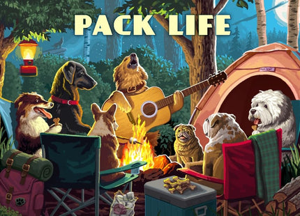 Pack Life Dogs Around Campfire Puzzle, 1000 Pieces by Lantern Press
