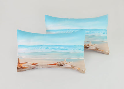 FUYEUN Beach Ocean Comforter Set Queen, Starfish Bedding for Teens