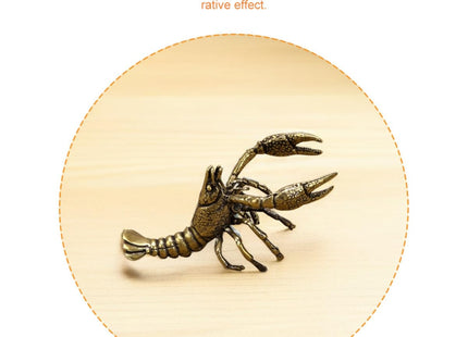 Toddmomy Copper Lobster Feng Shui Brass Statue Archaize Artware Garden Sculpture Figurine for Home Tea Table Graden Yard Collectible Feastival Decor