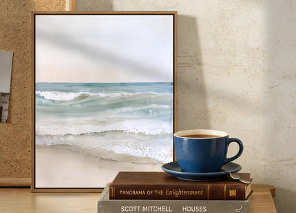 LHZSJWDCCR Coastal Beach Wall Art Abstract Ocean Waves Wall Decor 8x10 Inch