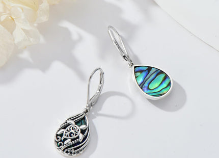 925 Silver Turtle Earrings Abalone Dangle Ocean Jewelry Sea Turtle Gifts