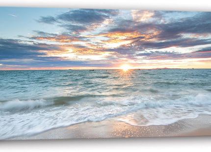 Yxbhhym-Beach Sunset Wall Art Coastal Decor Seascape Canvas Prints Ocean Picture for Living Room Decor Waves Sea Poster Landscape Painting Bedroom Wall Art Office Artwork Home Decorations