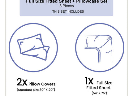 Ambesonne Shark Fitted Sheet & Pillow Sham Set, Fish Pattern Various Gestures Have a Bite Danger Humor Nautical Design, Decorative Printed 3 Piece Bedding Decor Set, Full, Violet Blue