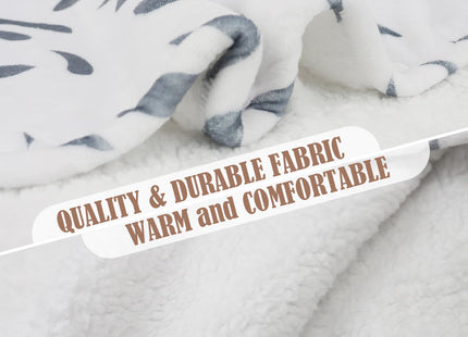 Wearable Blanket Hoodie, Snowy Owl Hooded Blanket Adults Cloak with Gloves, Super Soft Flannel Owl Gifts for Women Men Birthday Holiday (Snowy Owl)