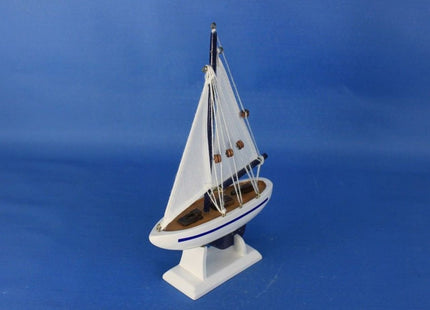 Hampton Nautical Blue Sailboat Christmas Tree Ornament 9" - Decorative Model Boat - Nautical Christmas Tree Decoration