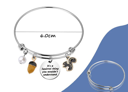 BAUNA Squirrel Jewelry for Squirrel Lovers Squirrel Bracelet It’s A Squirrel Thing You Wouldn’t Understand Animal Lovers Gifts (Squirrel Lovers Bracelet)