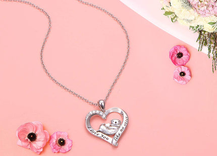 Sea Otter Necklace 925 Sterling Silver Cute Otter Jewelry Gifts for Women