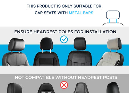 Car Back Seat Tray Table, Stable Foldable Auto Backseat Food Trays Desk for Rear Passenger Road Trip Eating & Work, Multifunctional Adjustable Travel Tray with Phone Drink Holder for Laptop iPad