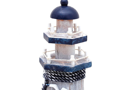 Wood Lighthouse Nautical Decor Tabletop Centerpiece Lighthouse Sculpture