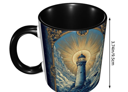 sagacitrix Lighthouse Coffee Mug 11 OZ Cute Tea Cup Funny Coffee Cups for Women Microwave Safe