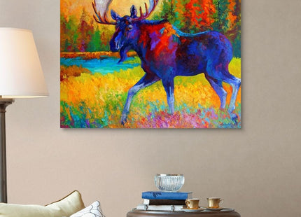CANVAS ON DEMAND Majestic Moose Canvas Wall Art Print, Home Decor, Wildlife Artwork, 40" x30in